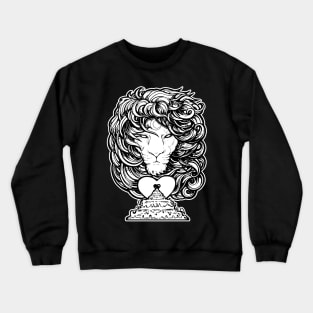 Heart of A Lion - White Outlined Version Crewneck Sweatshirt